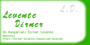 levente dirner business card